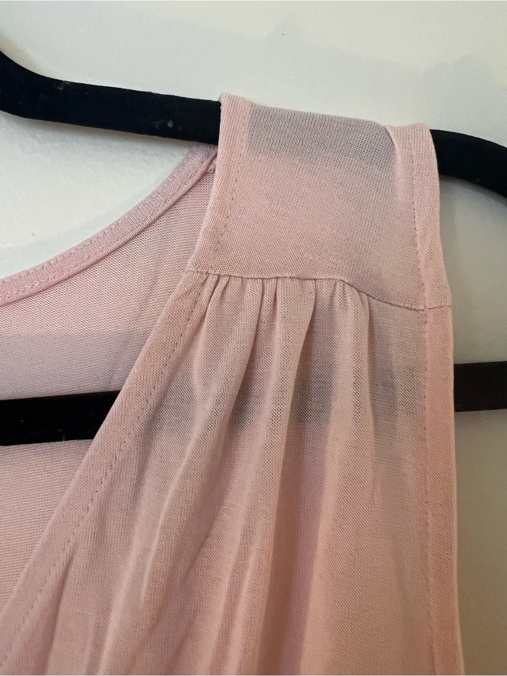Lucky Brand Blush Pink Sleeveless Empire Waist Babydoll Top Size Small